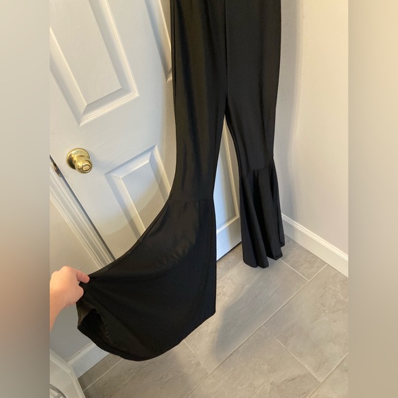SJL Apparel flare black spandex pantsuit with adjustable straps - Picture 4 of 4
